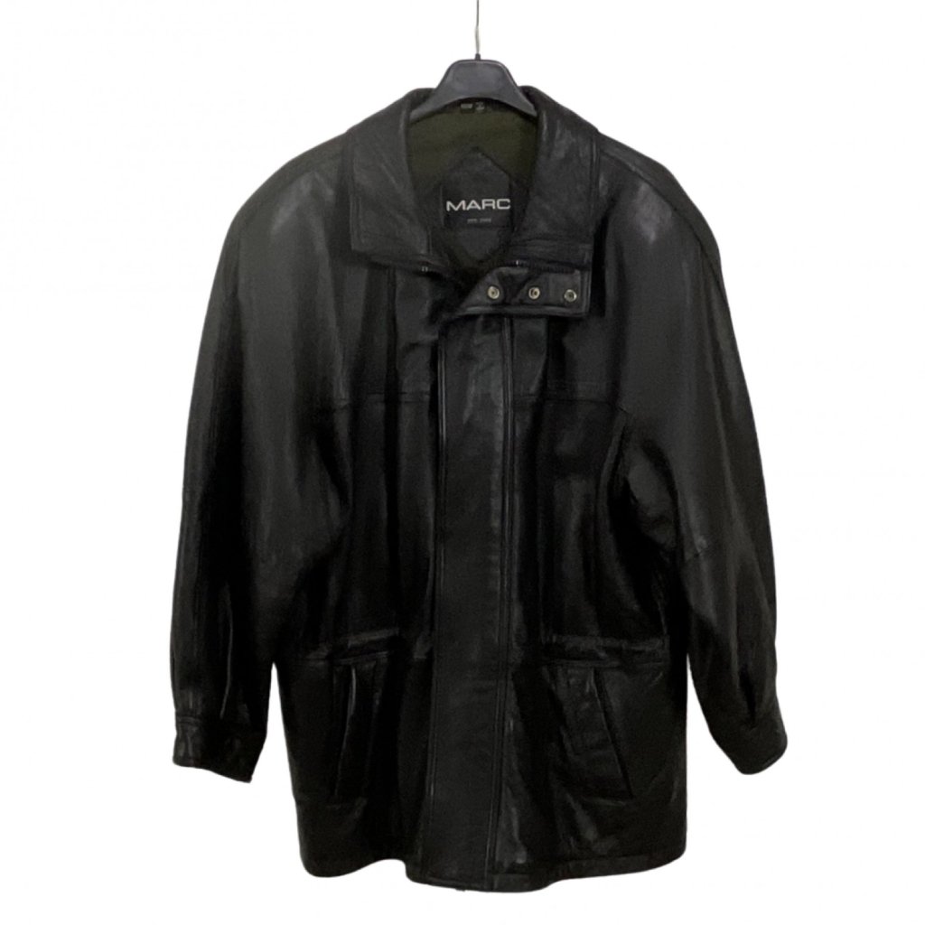 Marc New York Mens Black Leather Jacket